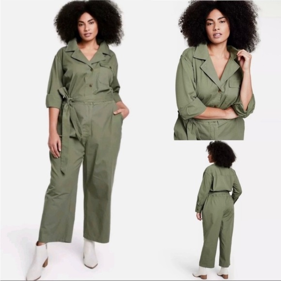 Nili Lotan x Target Green Women's Utility GreenJumpsuit 3X NWT - Picture 1 of 9